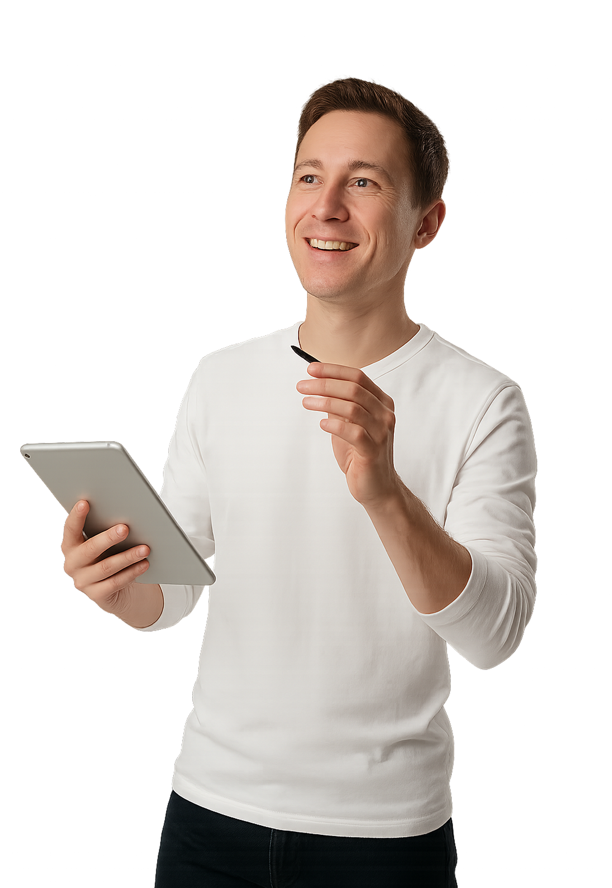 Personne debout représentant l'équipe HALL-IA